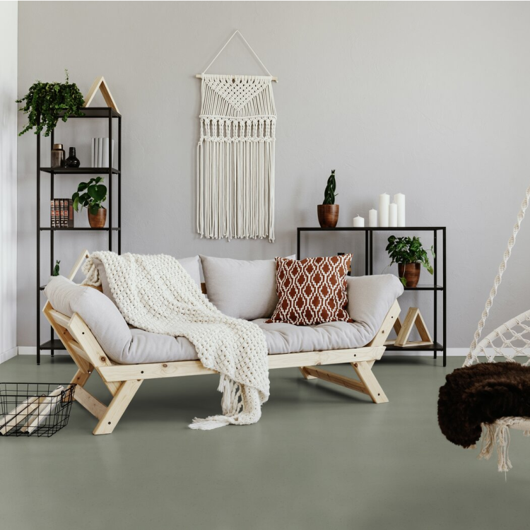 Rouleau 4m de sol PVC effet faux uni pose libre smooth eucalypto Gerflor - 3000 cm x 400 cm x 0.25 cm