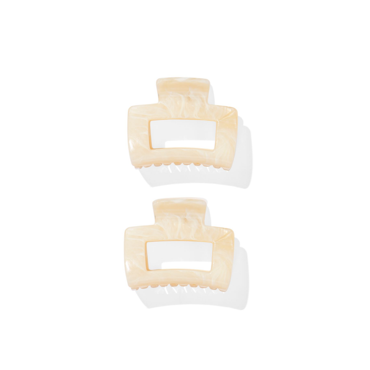 HEMA HEMA Haarklemmen 5 Cm - 2 Stuks Marmer