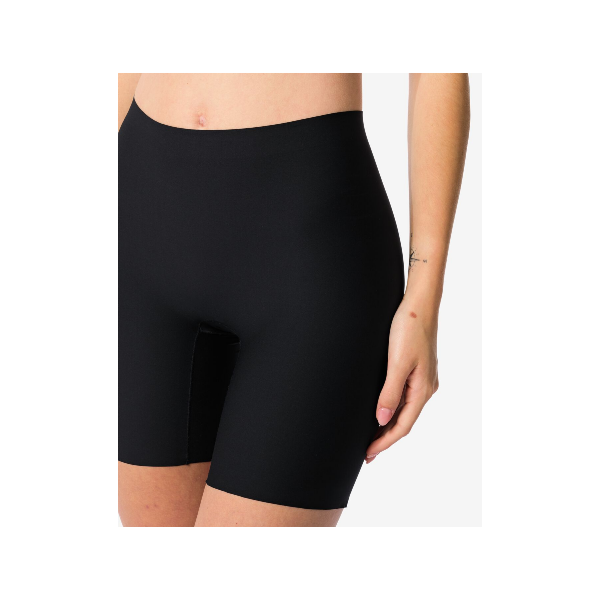 HEMA HEMA Medium Corrigerende Biker Hoge Taille Zwart (zwart)