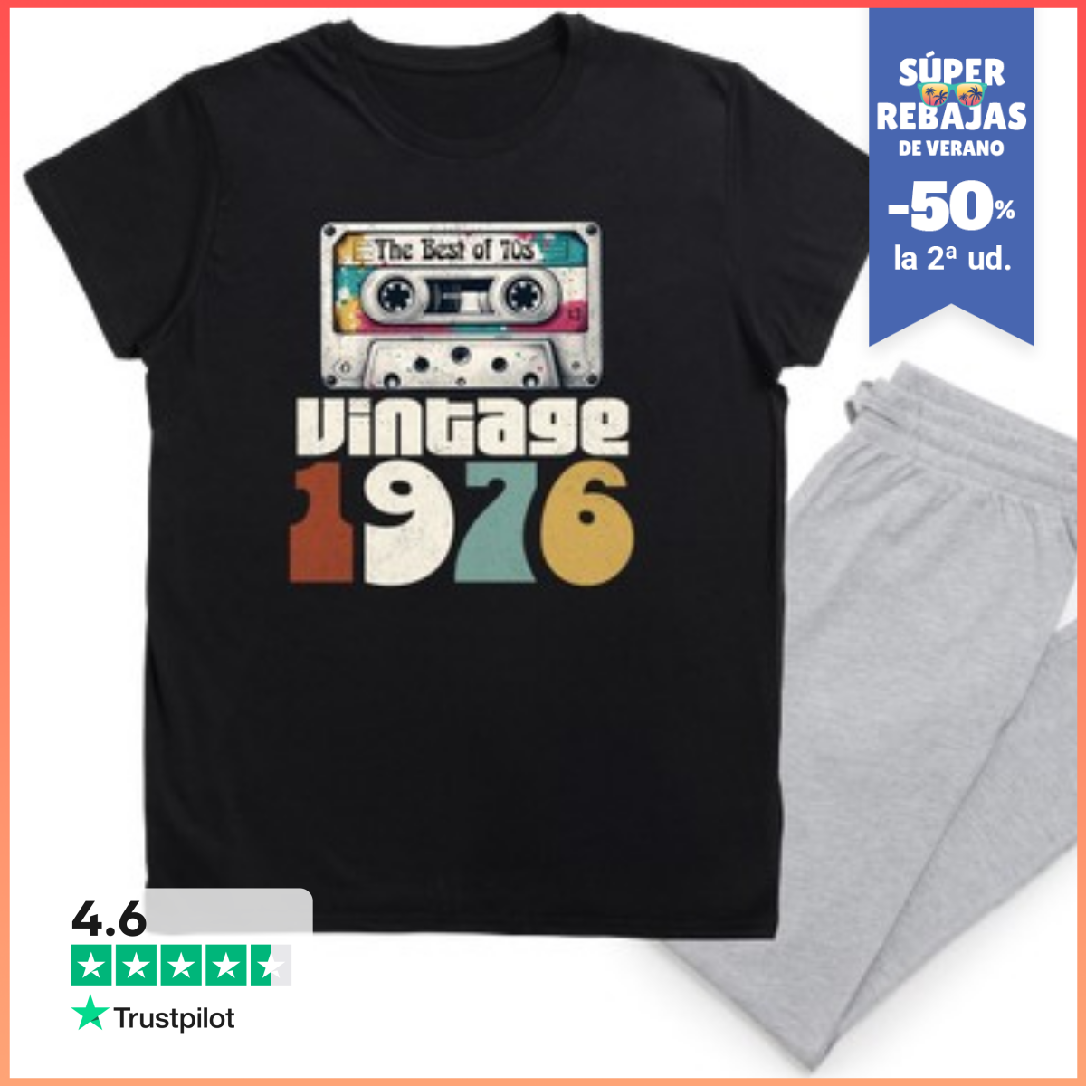 50 años 1976 cumpleaños vintage laTostadora