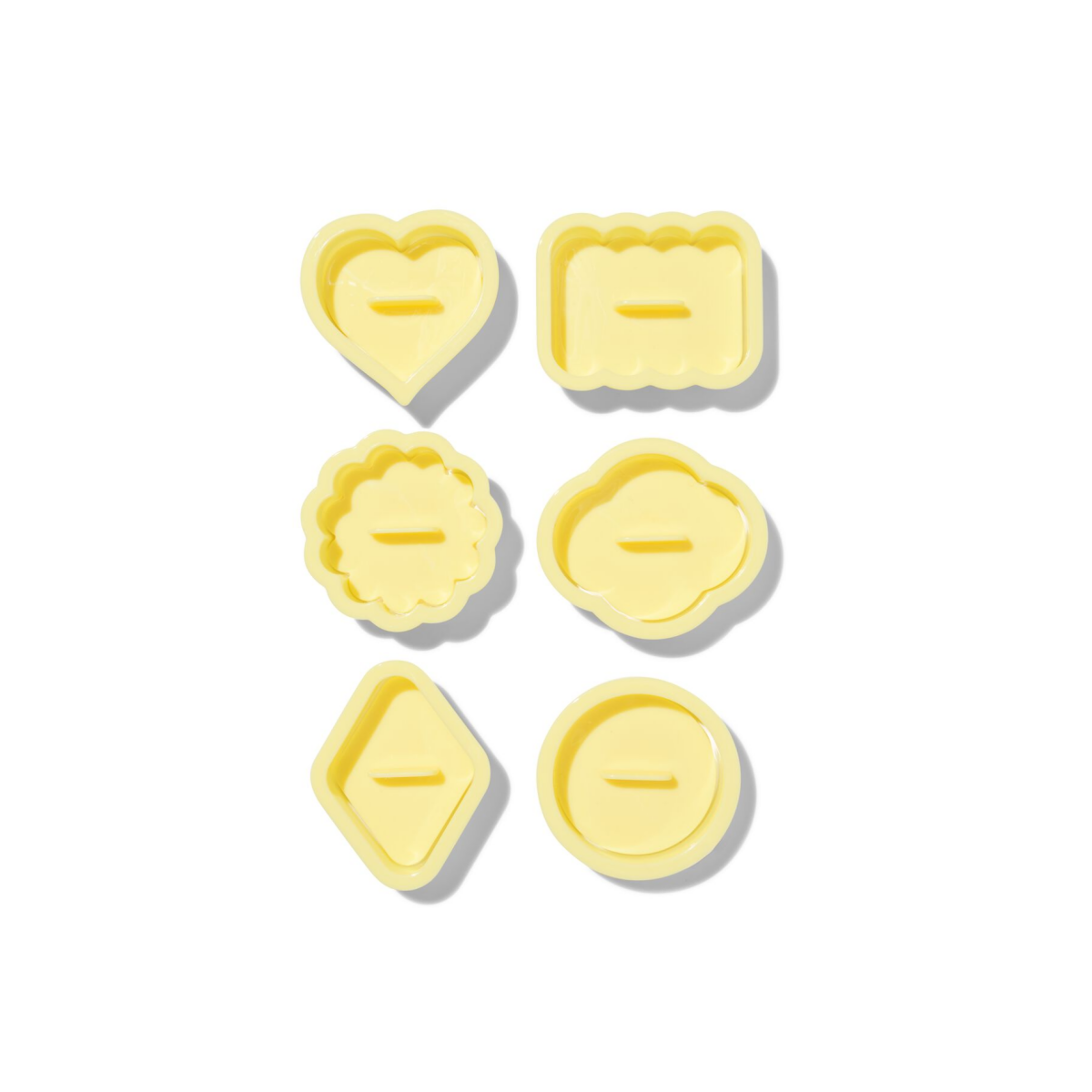 HEMA Uitsteekvormen figuurtjes - 6 stuks (geel)