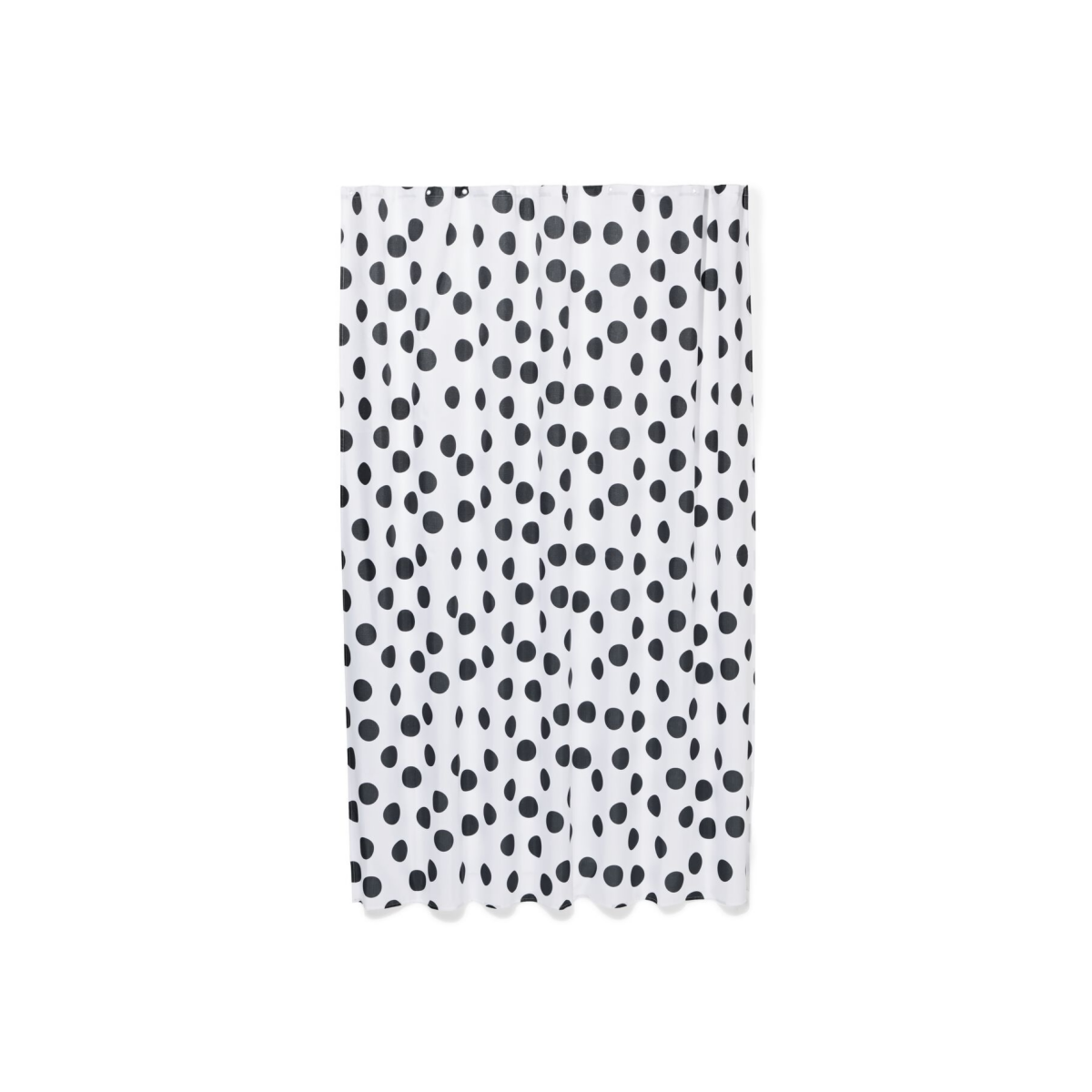 HEMA HEMA Douchegordijn 180x200cm Stippen Zwart (wit/zwart)