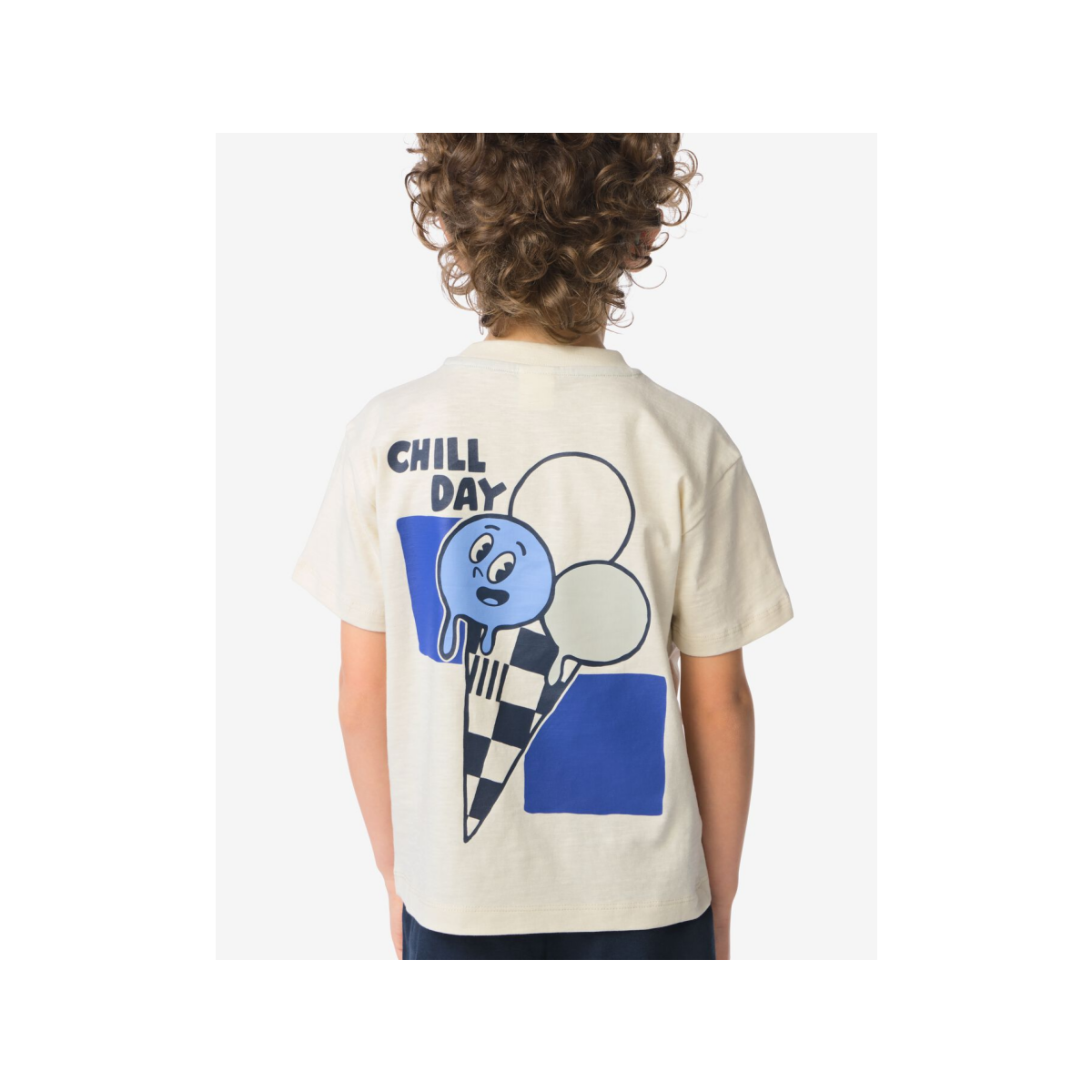 HEMA HEMA Kinder T-shirt Ijsjes Ecru (ecru)