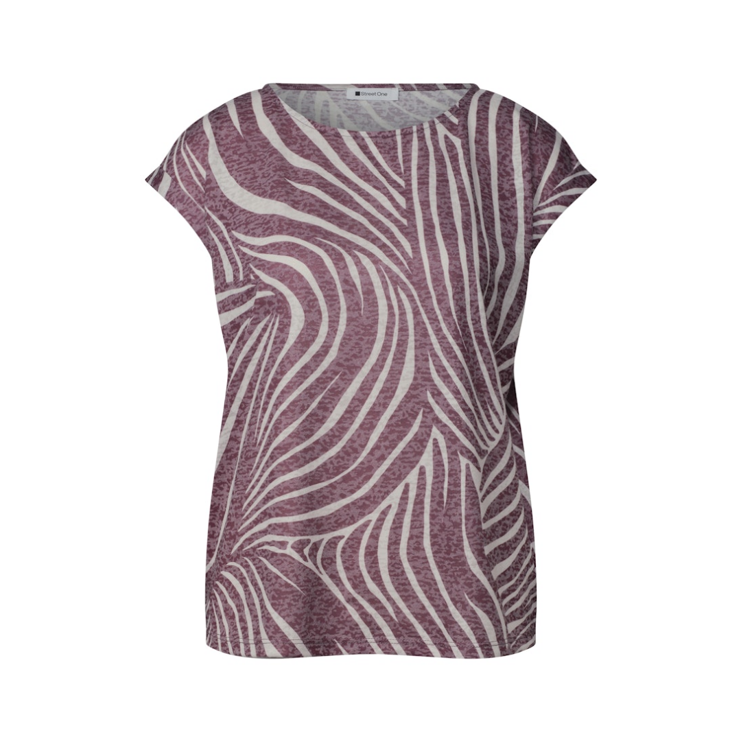 Street One - Damen T-Shirt - rustic rouge - Größe: 40 - bei Tara-M