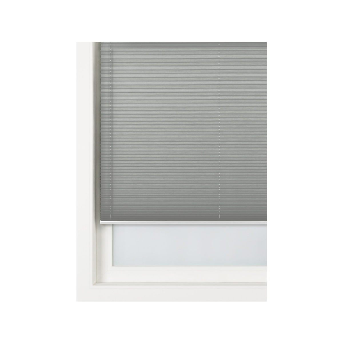 HEMA Plisse enkel uni lichtdoorlatend middengrijs (middengrijs)