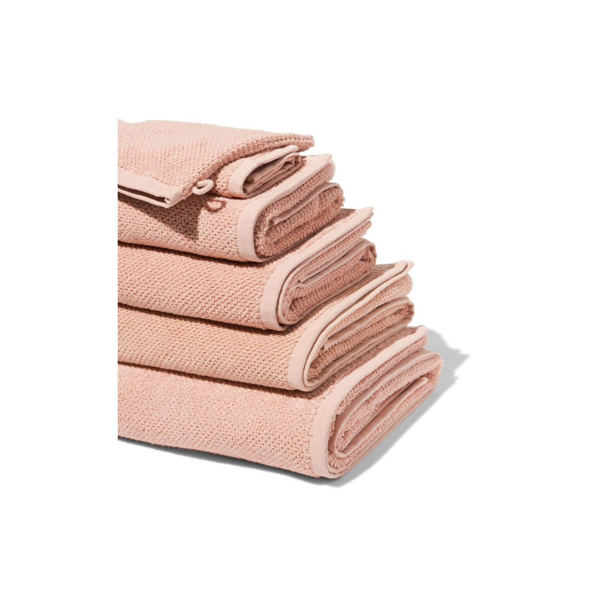 HEMA Handdoeken tweedekans recycled katoen lichtroze (lichtroze)