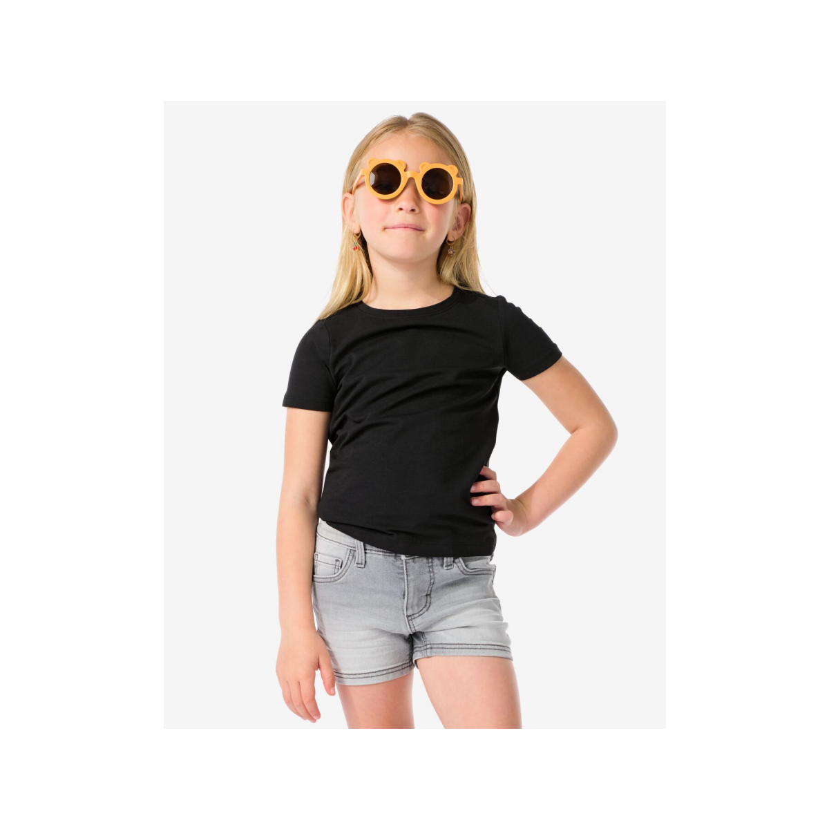 HEMA Kinder t-shirts biologisch katoen - 2 stuks zwart (zwart)