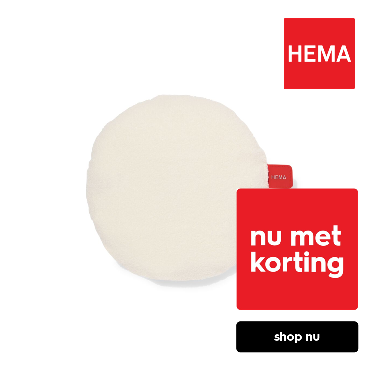 HEMA Warmtekussen ⌀40cm teddy (ivoor)