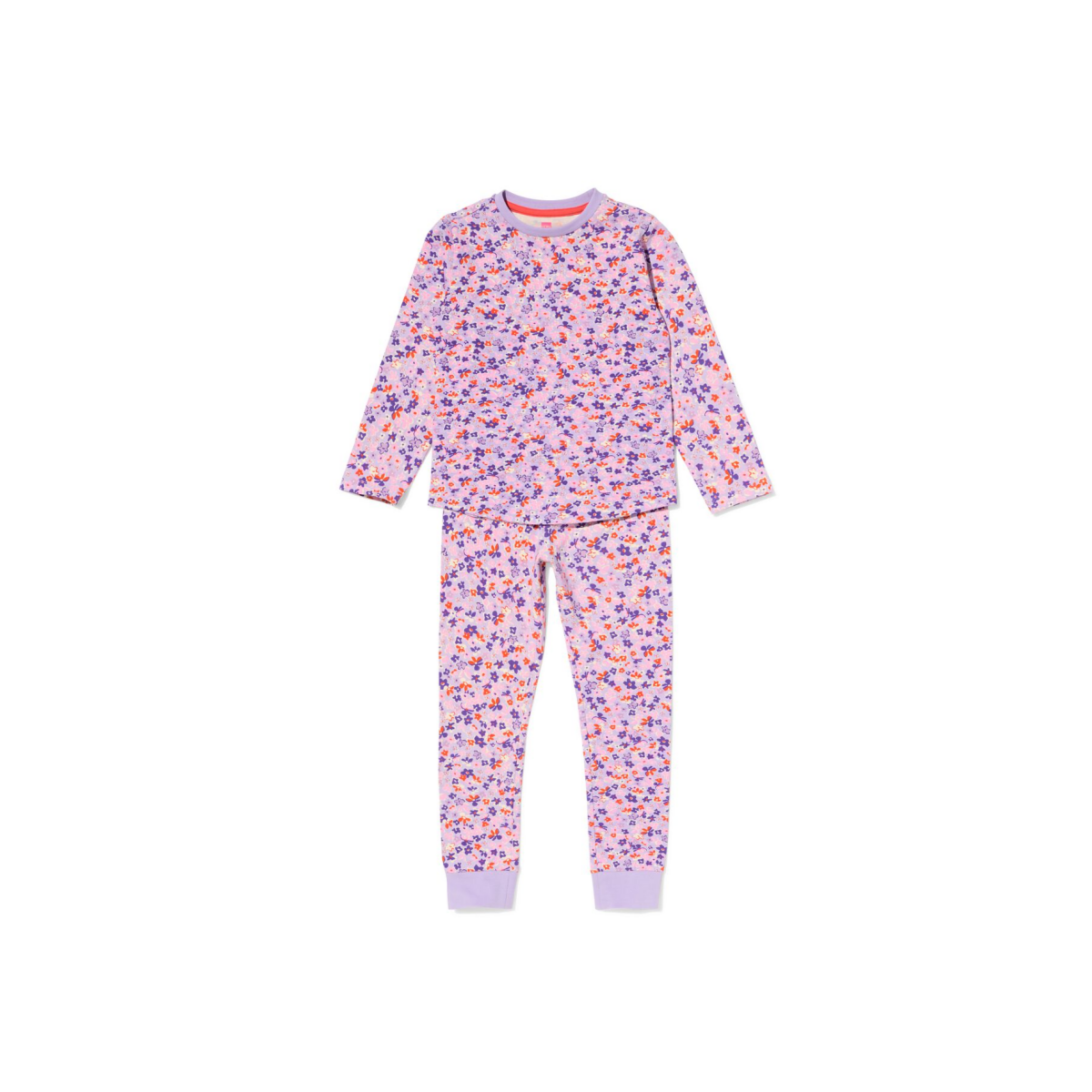 HEMA Kinderpyjama bloemen lila (lila)