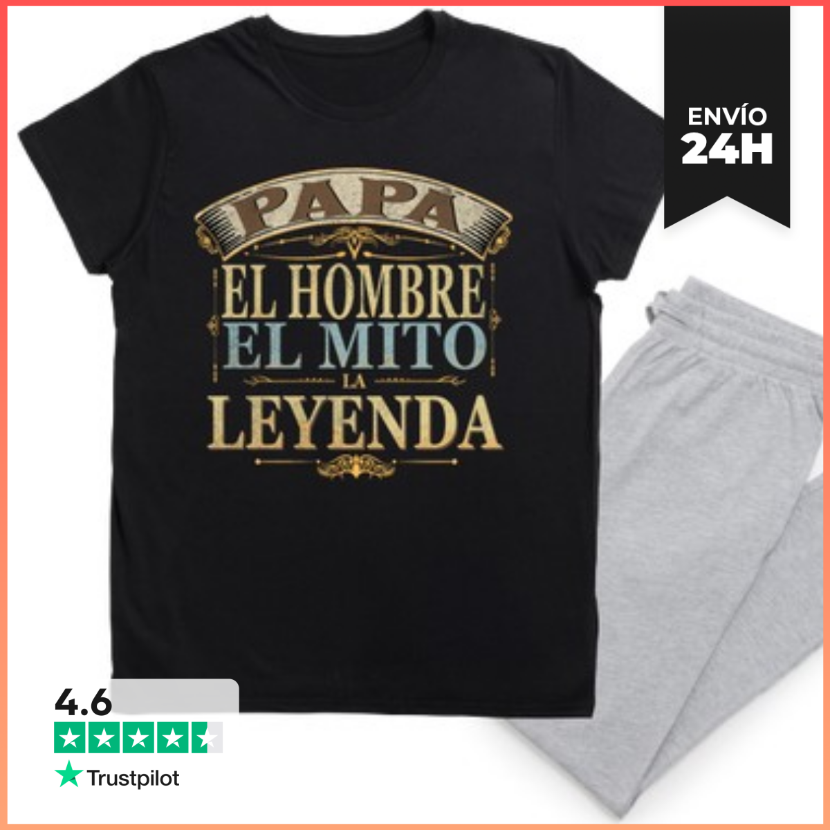Pijama Papá El Hombre, El Mito, La Leyenda laTostadora