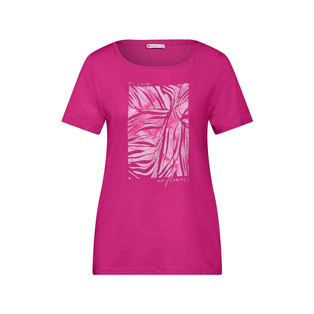 Street One - Damen T-Shirt - Rosa - Größe: 42 - bei Tara-M
