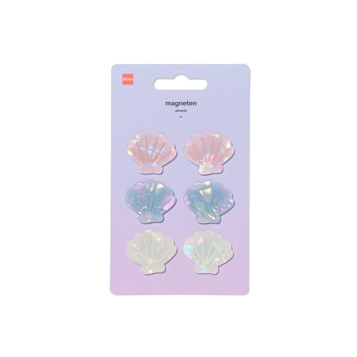 HEMA Magneten 3x2.5cm schelpen - 6 stuks
