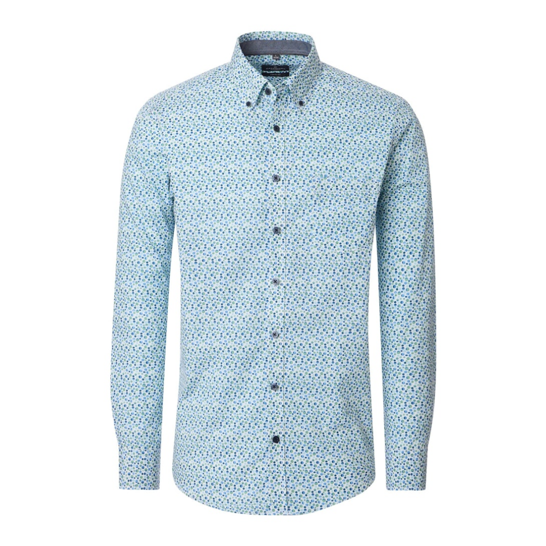 CASAMODA - Herren Langarmhemd - Grün - Größe: XL - bei Tara-M