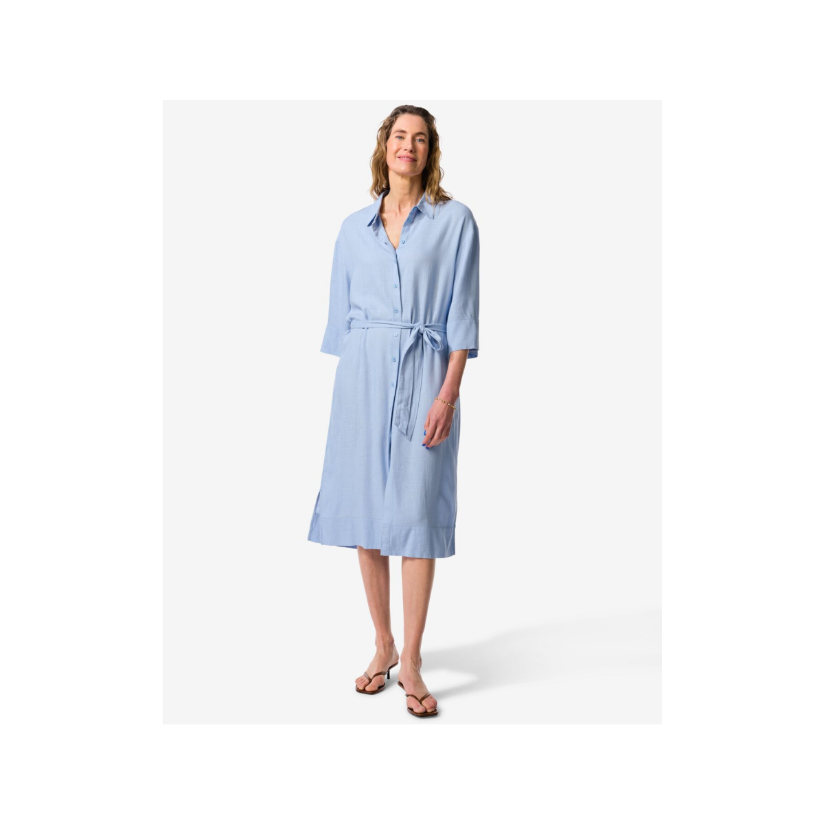 HEMA Damesjurk Dawn regular fit lichtblauw (lichtblauw)