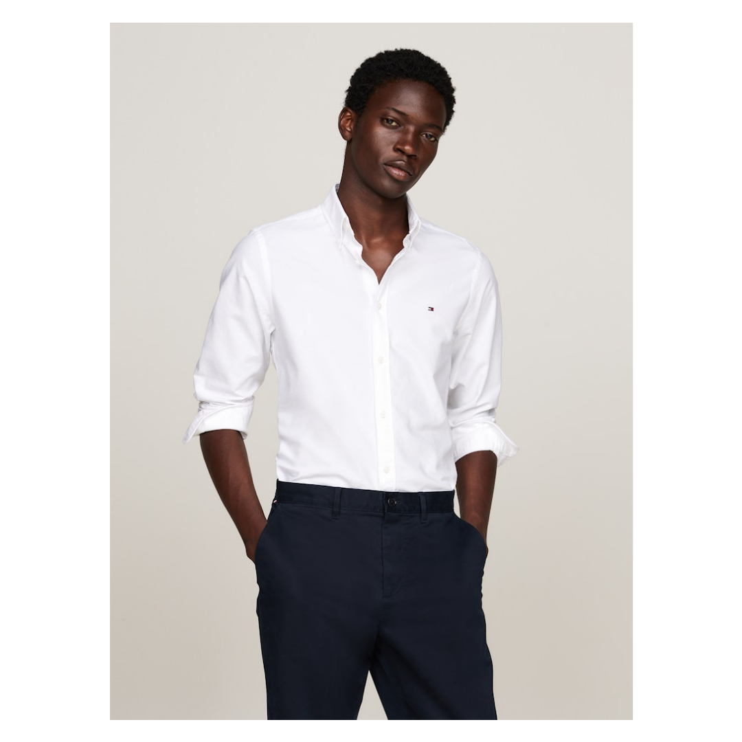 Tommy Hilfiger - Herren Langarmhemd - Weiß - Größe: XXL - bei Tara-M