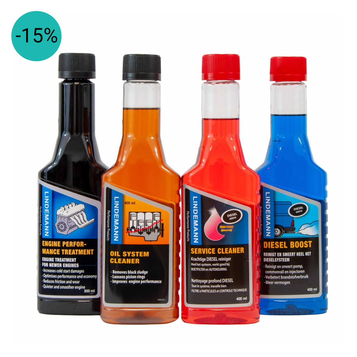 Lindemann Service Bundle Diesel | Onderhoudspakket Grote/Kleine Beurt Auto Diesel | Dutch Performance Products