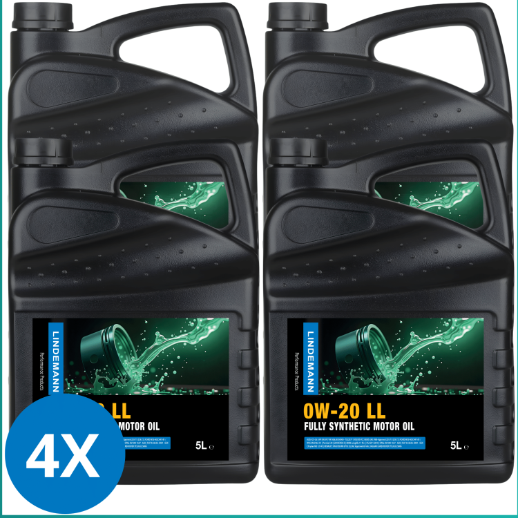 Lindemann Motorolie 0W-20 LL 5L - Doos 4x5L | DPP | Vehicle Motor Oil | DPP Shop