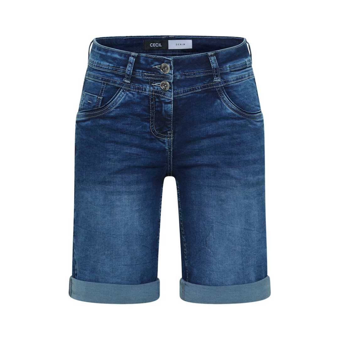 Cecil - Damen Kurzshorts - Blau - Größe: 36 - bei Tara-M