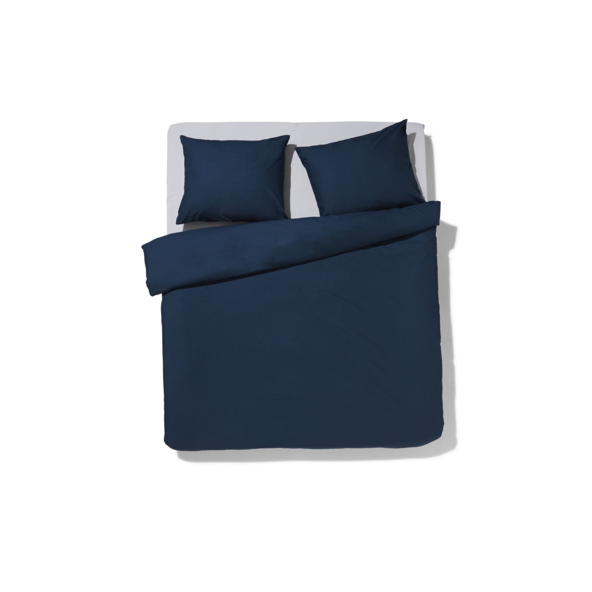 HEMA HEMA Dekbedovertrek 240x200/220cm Zacht Katoen Donkerblauw (blauw)