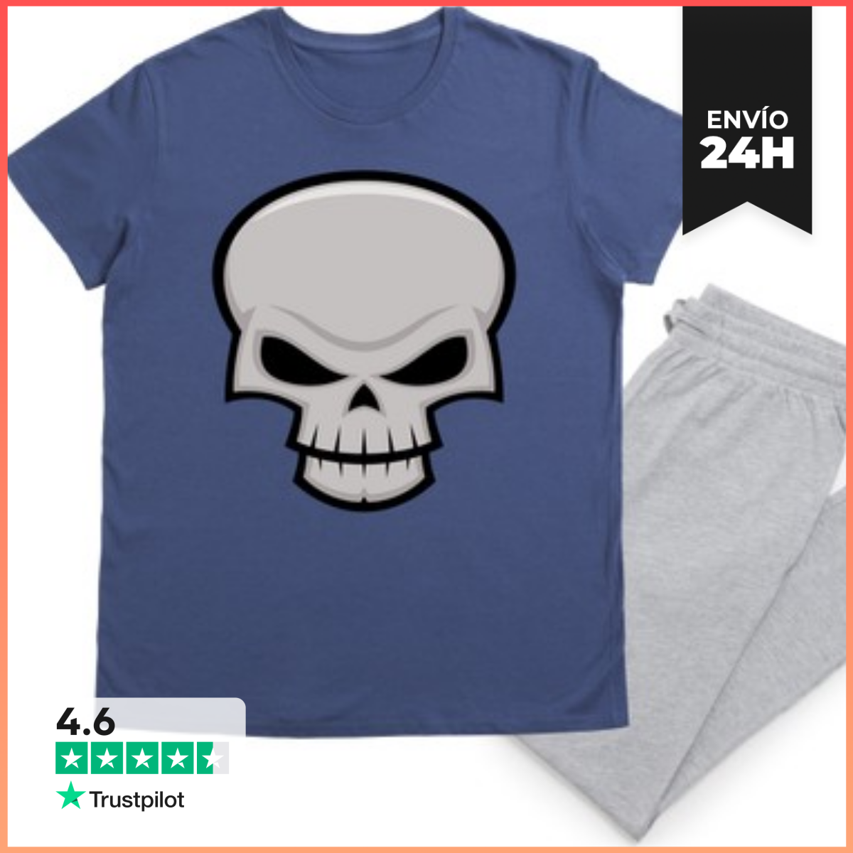 Pijama diseño de calavera malvada laTostadora