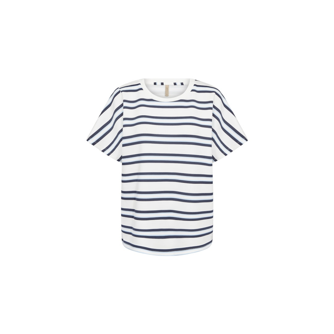 Soyaconcept - Damen T-Shirt - c navy combi - Größe: L - bei Tara-M