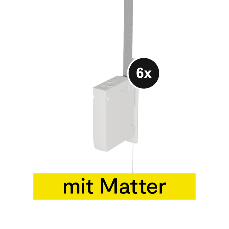 Rademacher Universal Gurtwickler smart - mit Matter, für Unter-/Aufputz - 6er-Set