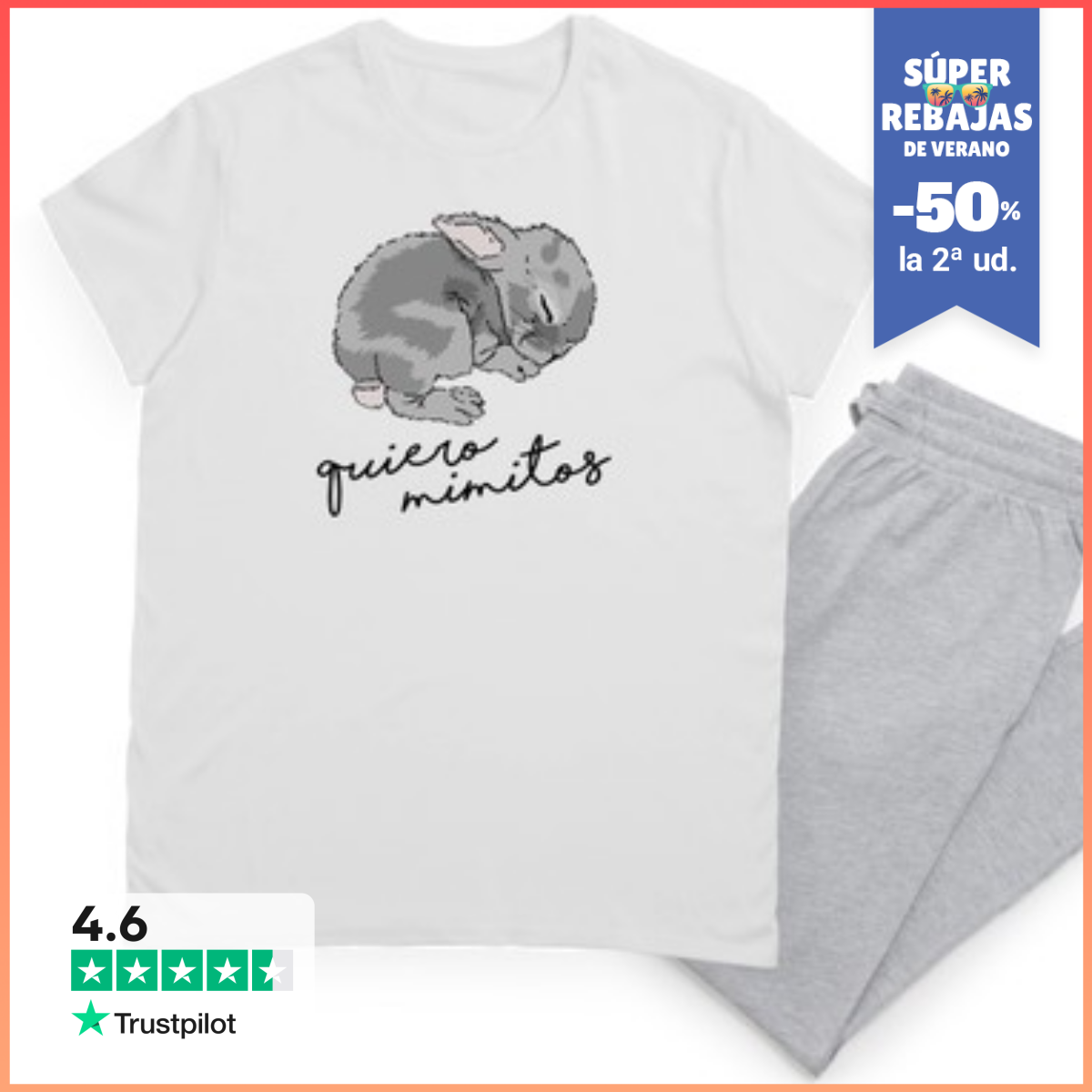 Pijama Conejito. Quiero Mimitos. Gris LaTostadora