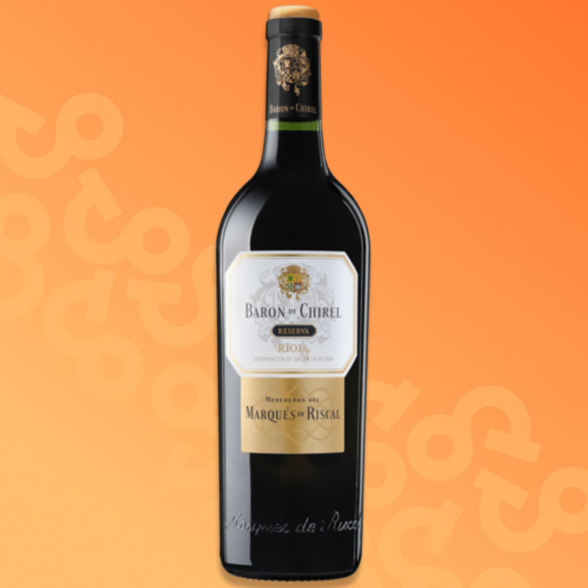 Bottle of Marqués de Riscal Barón de Chirel Rioja red wine 75 cl