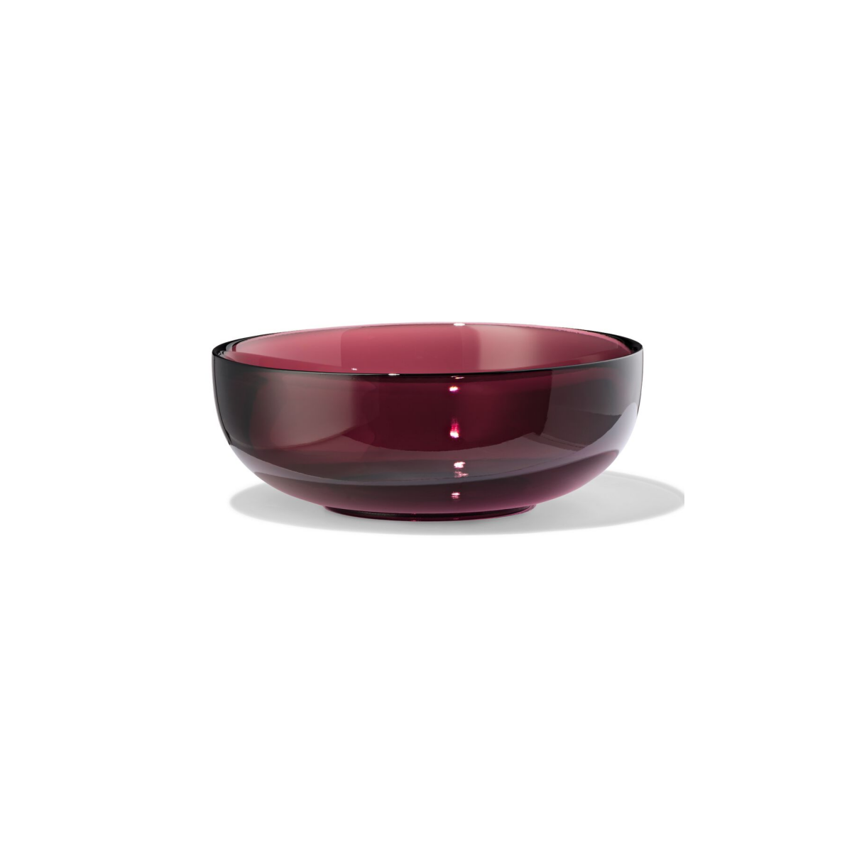 HEMA HEMA Saladeschaal ⌀23cm Glas Bordeauxrood (bordeauxrood)