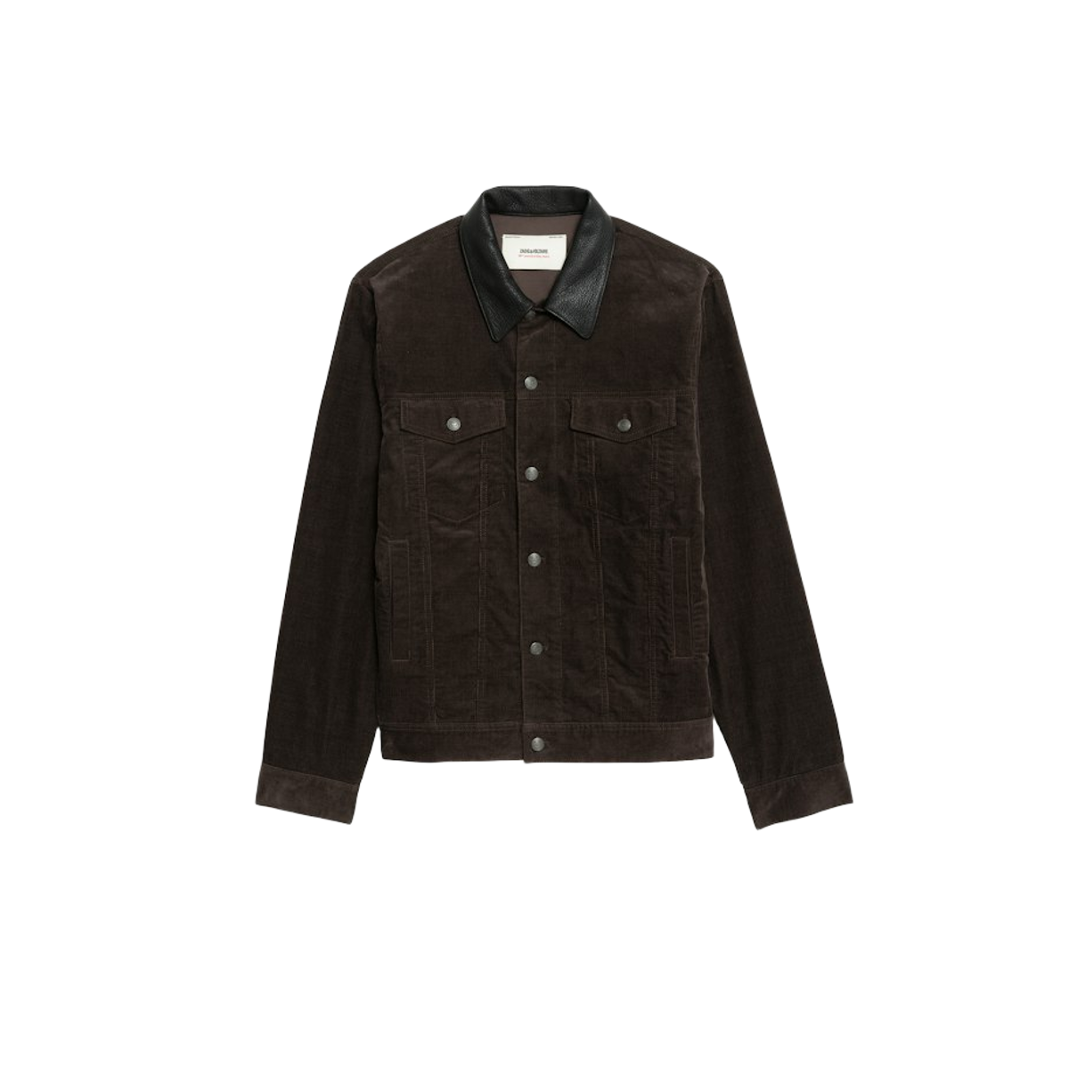 Zadig & Voltaire Uomo Dark Chocolate Giacca Bases Velluto