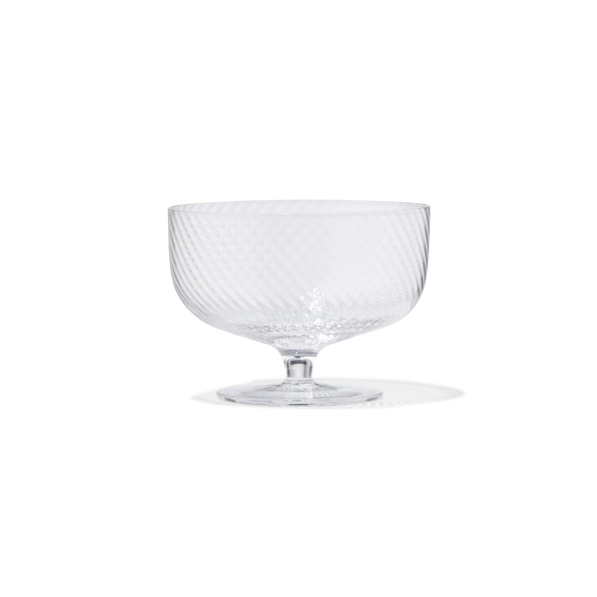 HEMA Ijscoupe Bergen glas twist reliëf (transparant)