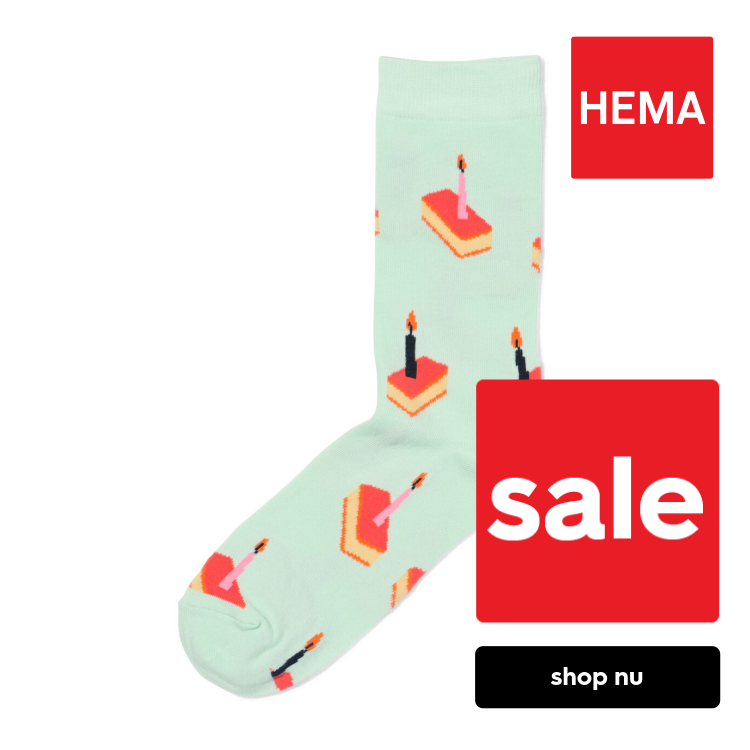 HEMA Sokken voor volwassenen 'it's your day' felgroen (felgroen)