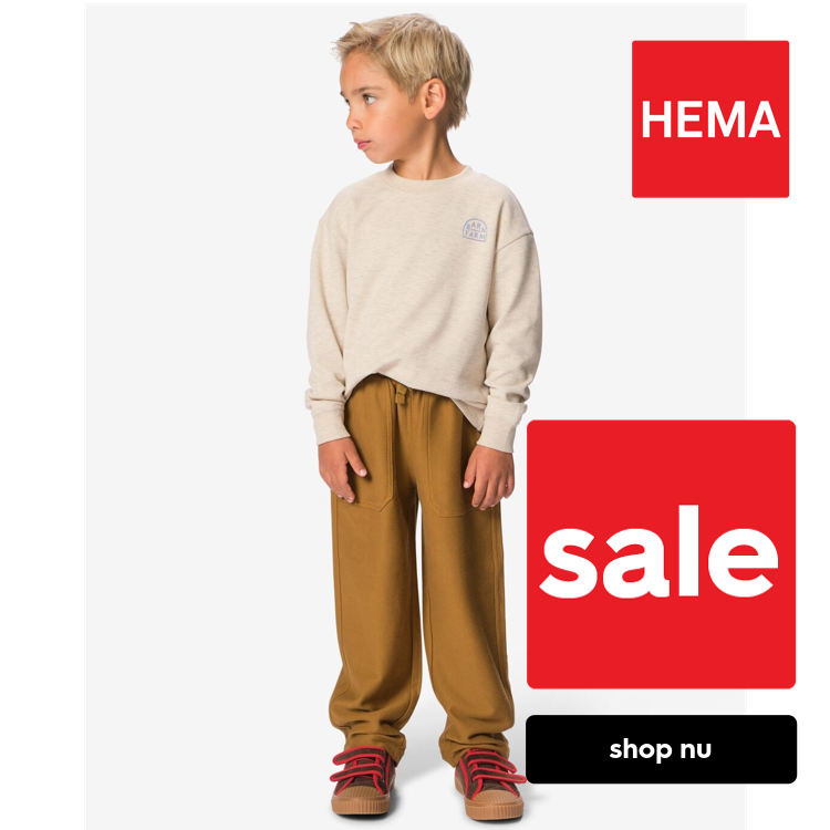 HEMA Kinderbroek regular fit bruin (bruin)