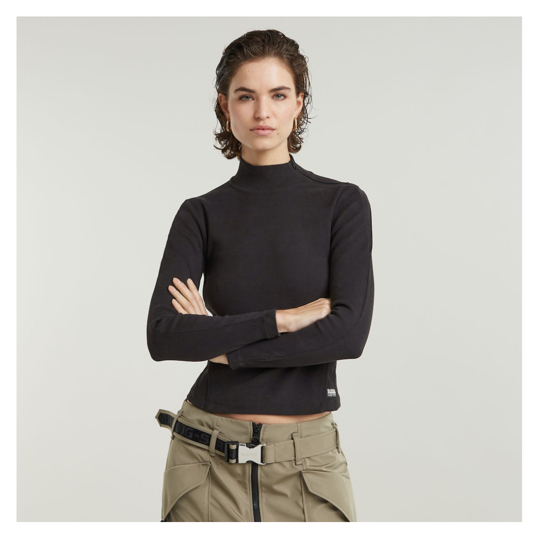 G-star Raw - Damen Langarmshirt - Schwarz - Größe: S - bei Tara-M