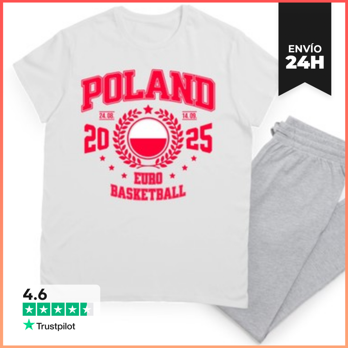 Pijama Regalo de baloncesto de Polonia 2025 laTostadora