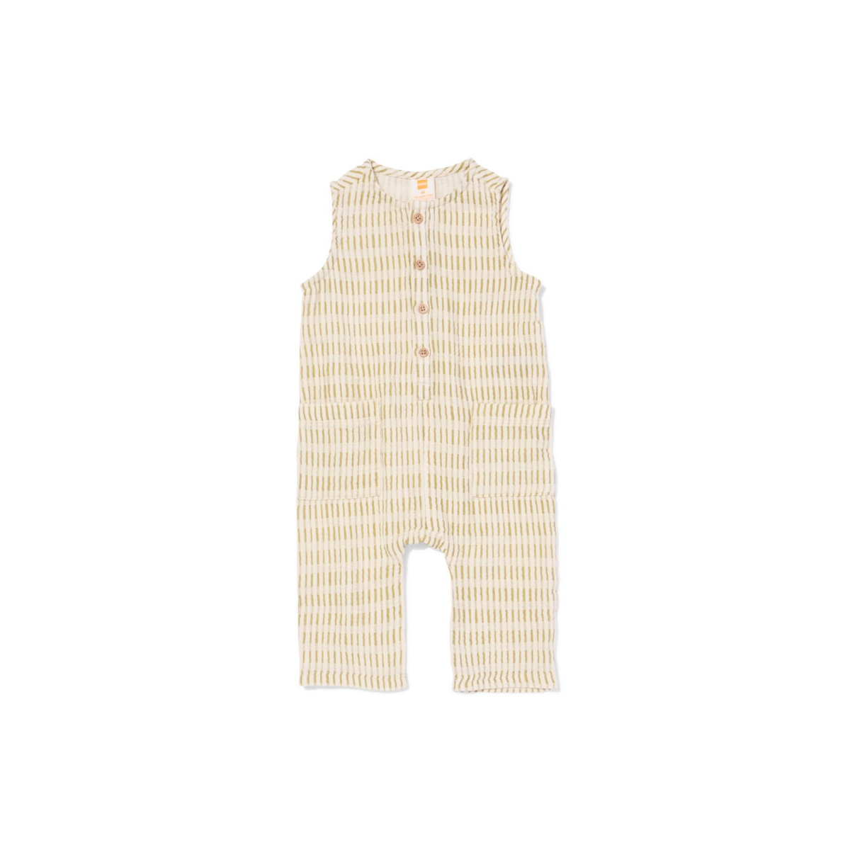 HEMA Babyjumpsuit mousseline abstract ecru