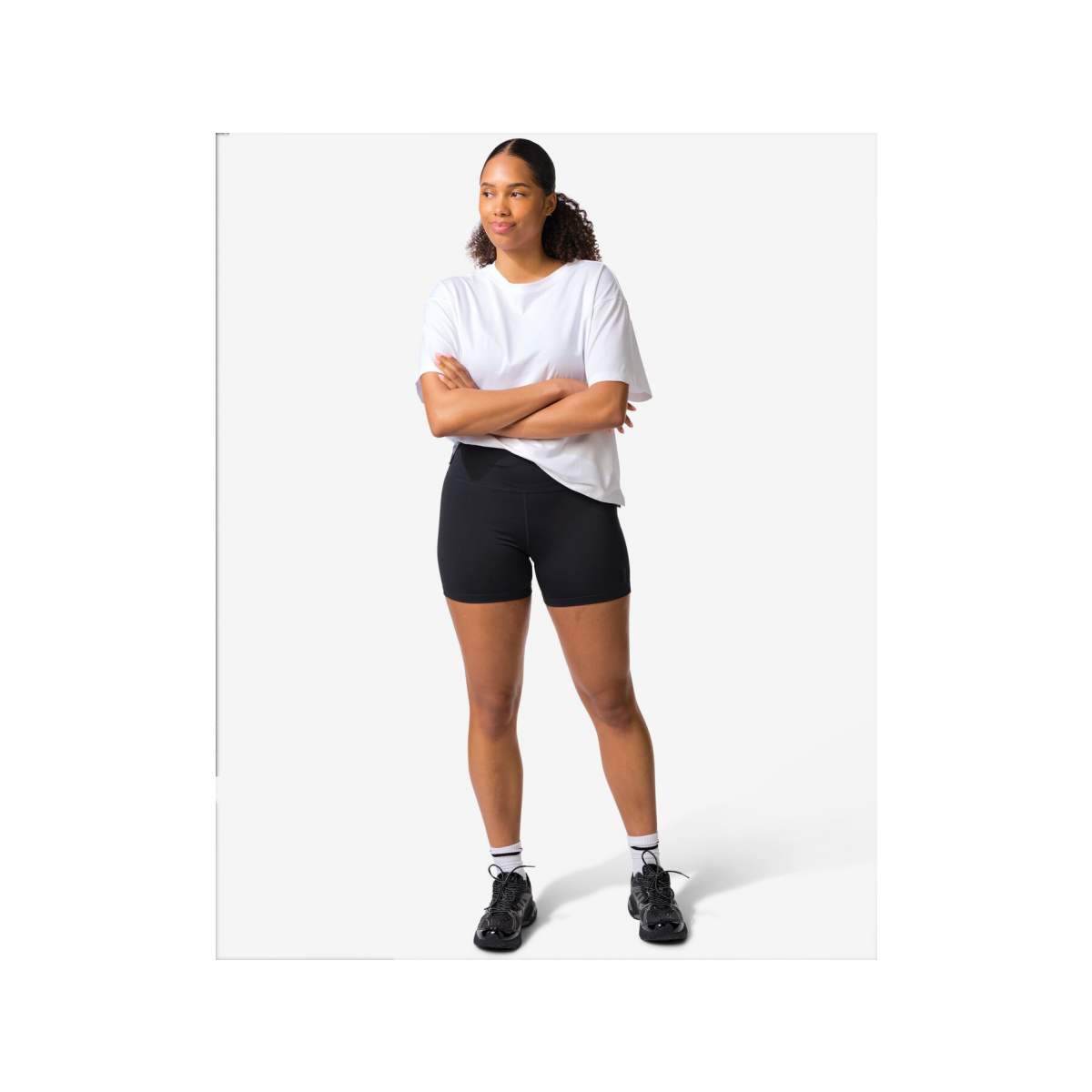 HEMA Damesbikershort kort zwart (zwart)