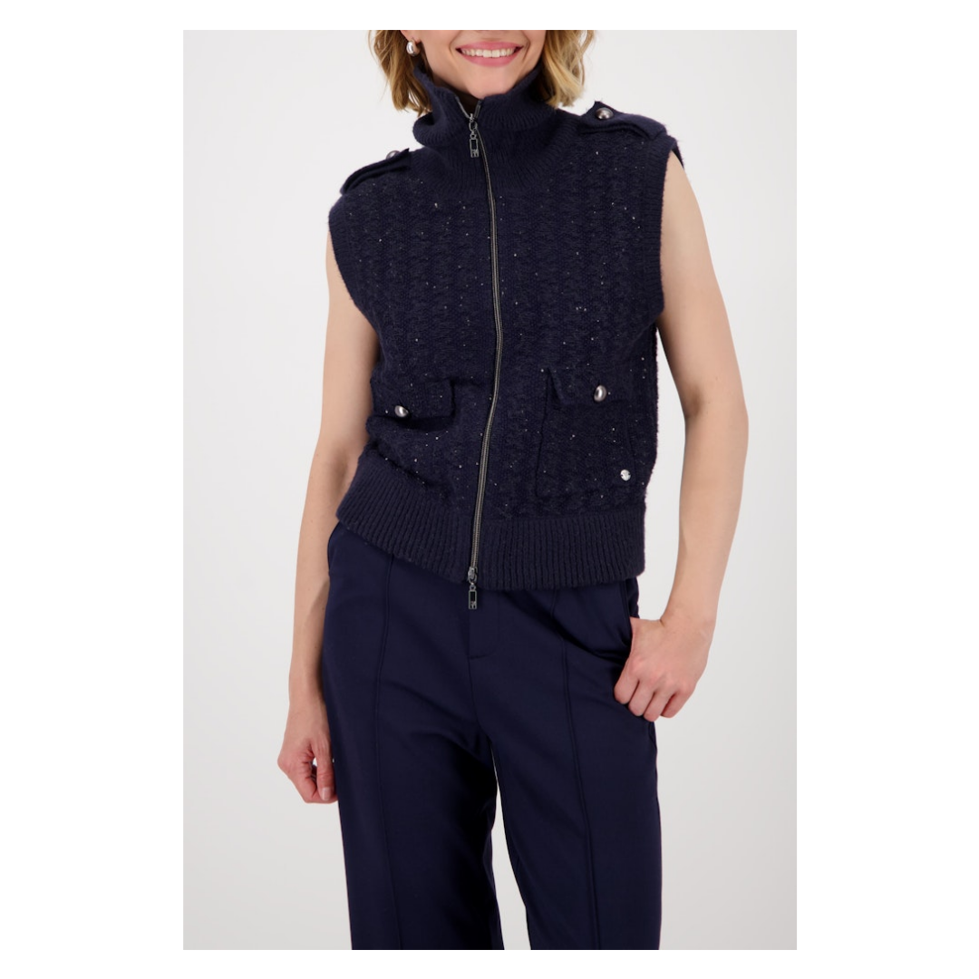 Monari - Damen Weste - Blau - Größe: 40 - bei Tara-M