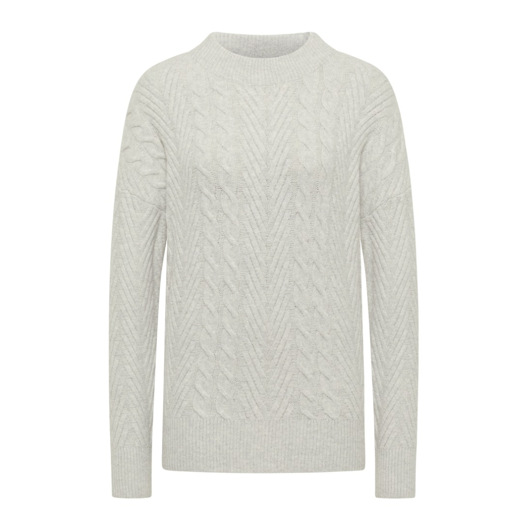 cecil Pullover Zopf Turtleneck Baumwolle-Polyacryl-Polyester-Elasthan Grau