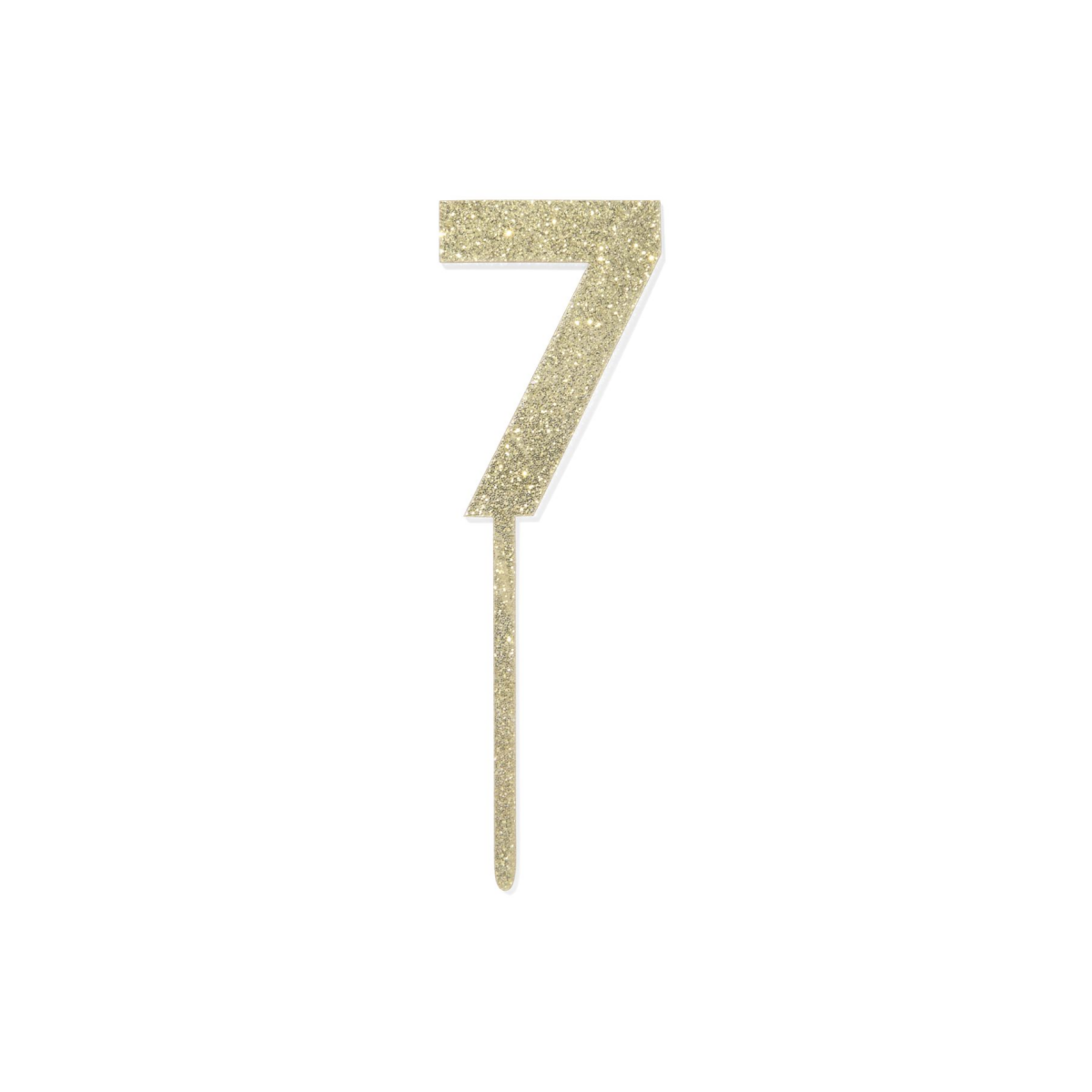 Taartdecoratie Herbruikbaar Cijfer 7 (goud)