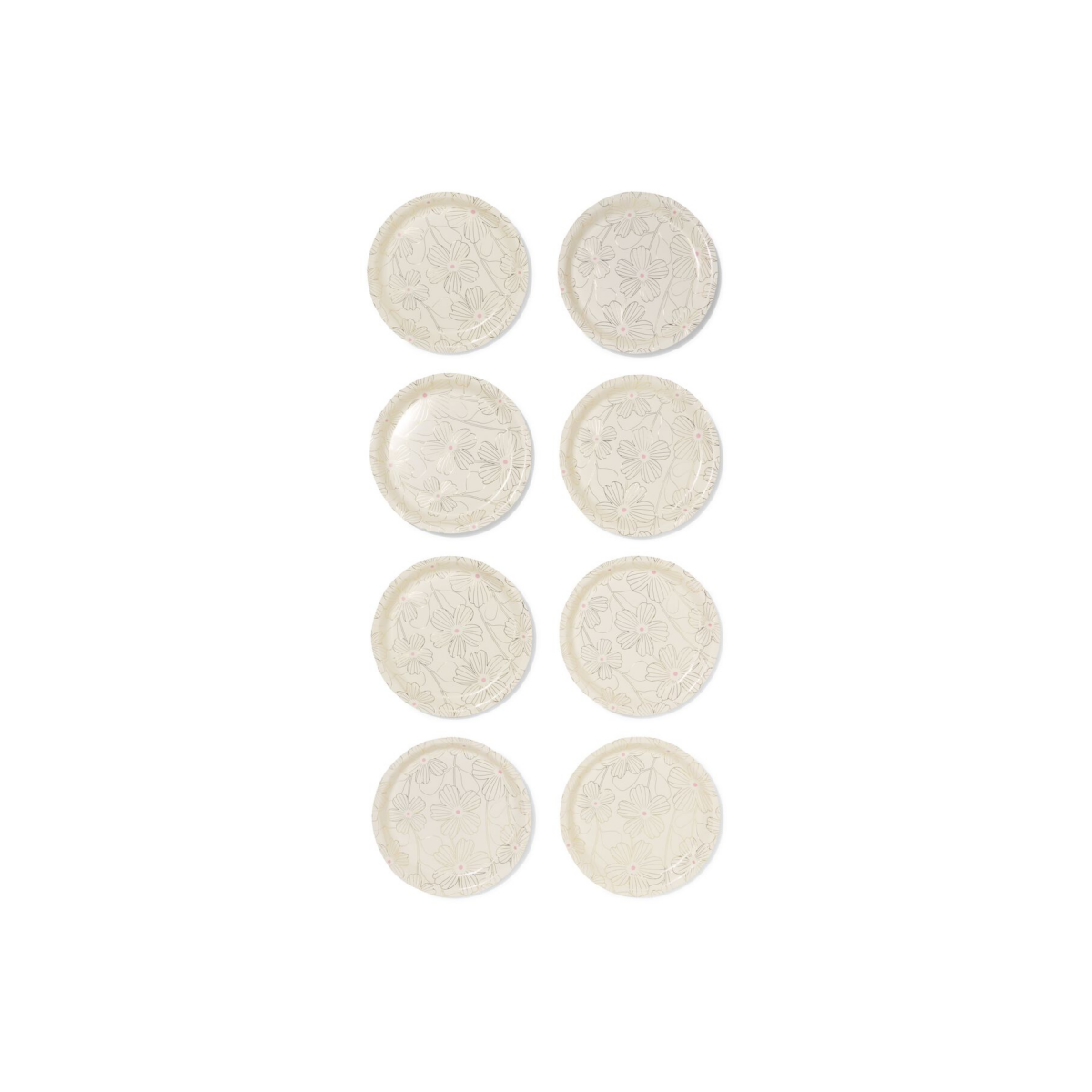 HEMA Borden ⌀22.5cm papier bloemen - 8 stuks