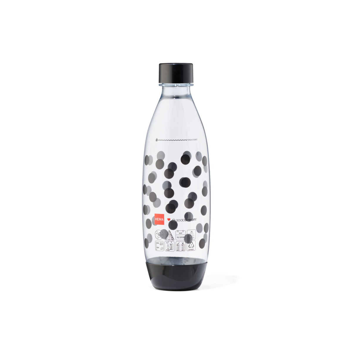 Sodastream Sodastream Kunststof Fles 1L Stippen Zwart
