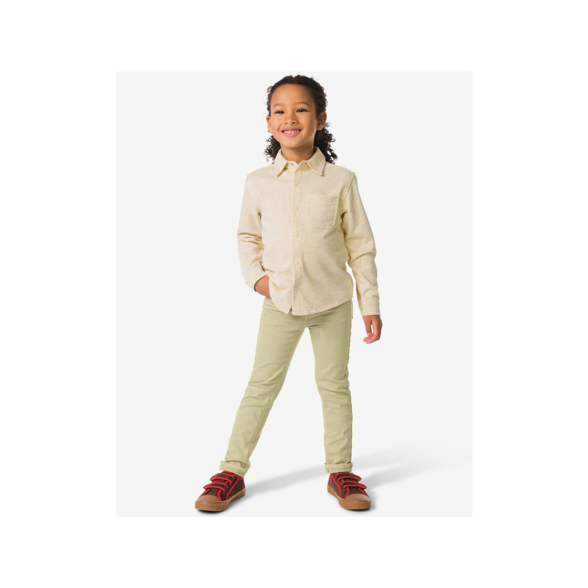HEMA Kinderbroek jogdenim lichtgroen (lichtgroen)