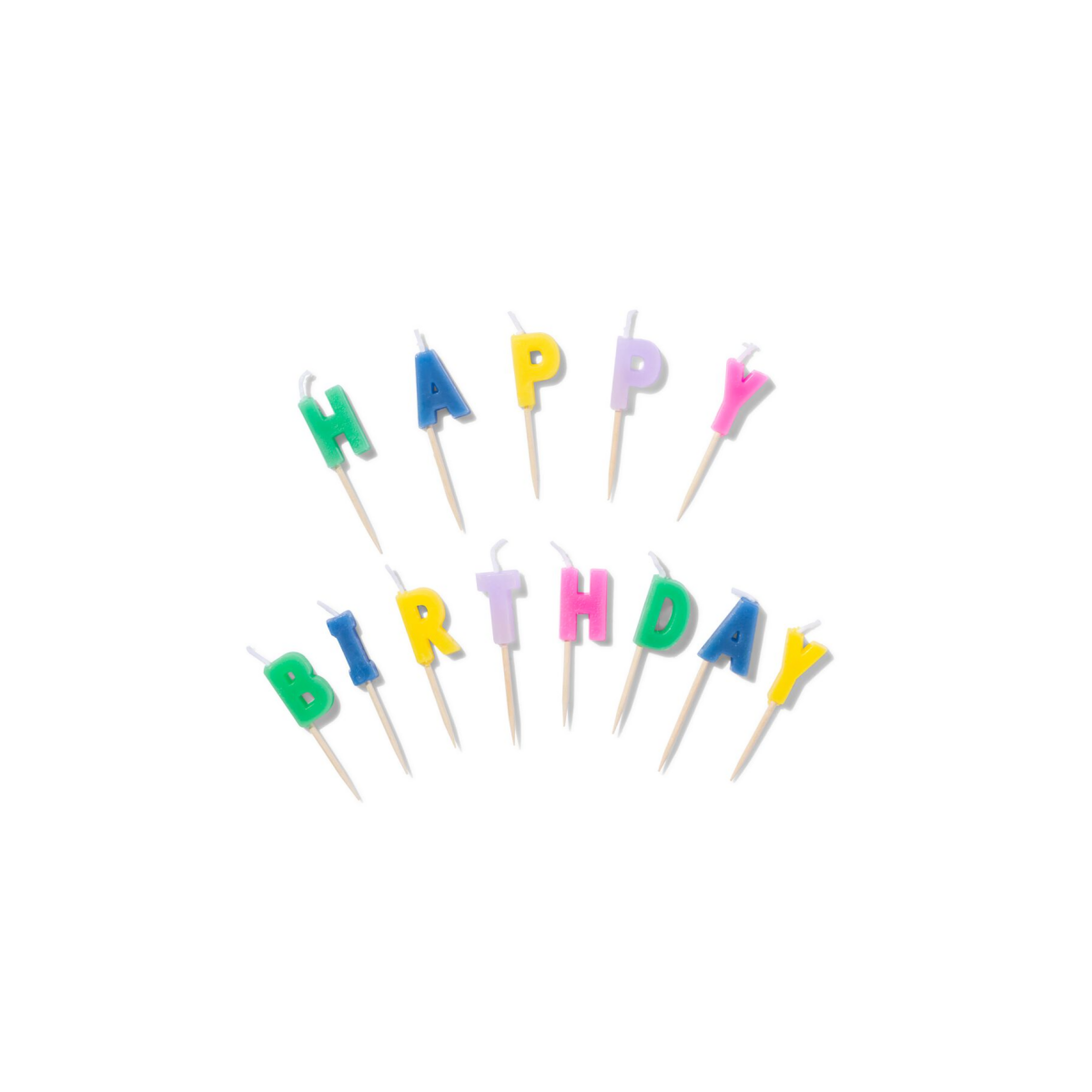 HEMA Taartkaarsjes happy birthday (multicolor)