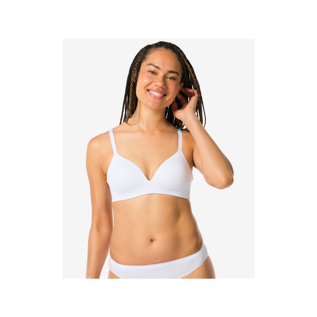 HEMA HEMA Voorgevormde Bh Zonder Beugel Wit (wit)