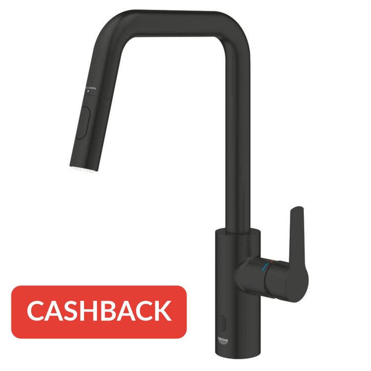 Grohe Start E keukenmengkraan met handmatige en touch-free bediening matte black