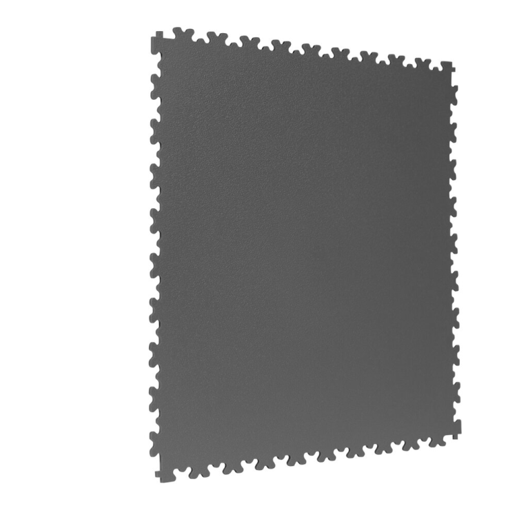 Dalle carrée pour sol de garage ou atelier en   PVC effet uni pose libre dark grey Gerflor - 50.3 cm x 50.3 cm x 0.7 cm