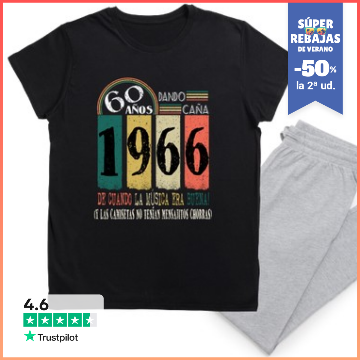Pijama 60 Años 1966 Cumpleaños Retro LaTostadora