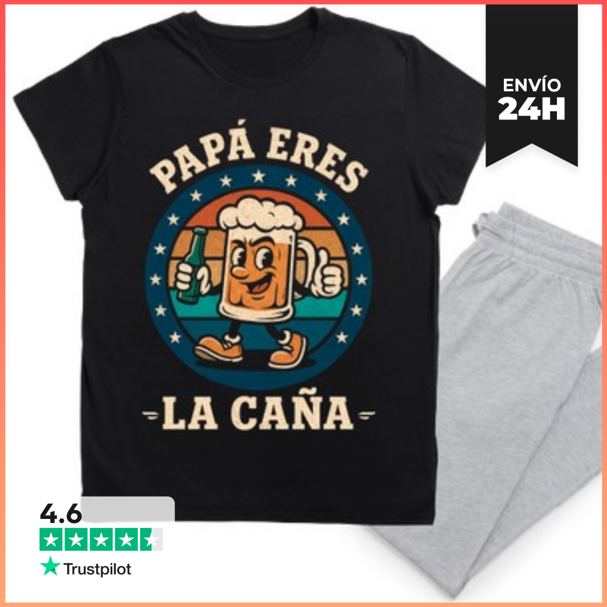 Pijama Papá Eres La Caña Regalo Día del Padre laTostadora