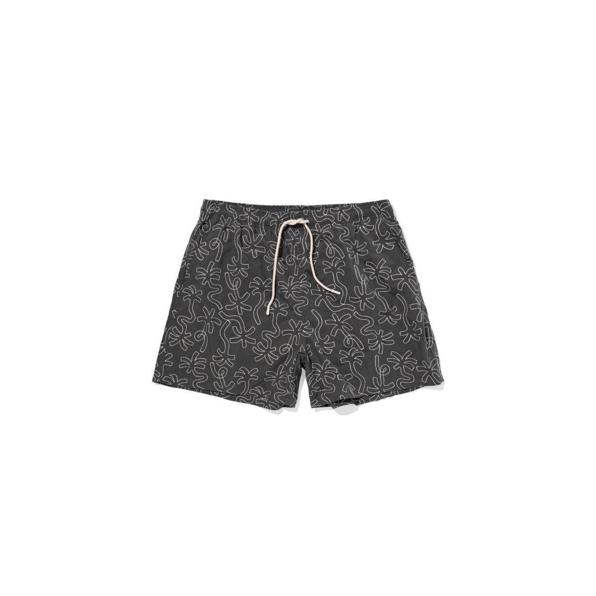 HEMA Herenzwembroek Pieter borduursel palmbomen antraciet (antraciet)